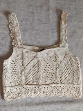 ZARA | Size Large Cream Knit Top